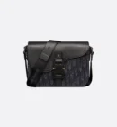 DIOR MINI SADDLE-SHOULDER BAG BLACK