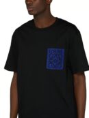 LOEWE ANAGRAM T-SHIRT BLACK WITH DARK BLUE