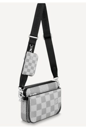 LV TRIO MESSENGER WHITE & GREY