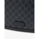 GG SURPREME LEATHER-TRIMMED CROSSBODY BAG