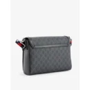 GG SURPREME LEATHER-TRIMMED CROSSBODY BAG
