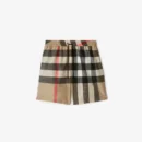 BURBERRY CHECK SWIM SHORTS