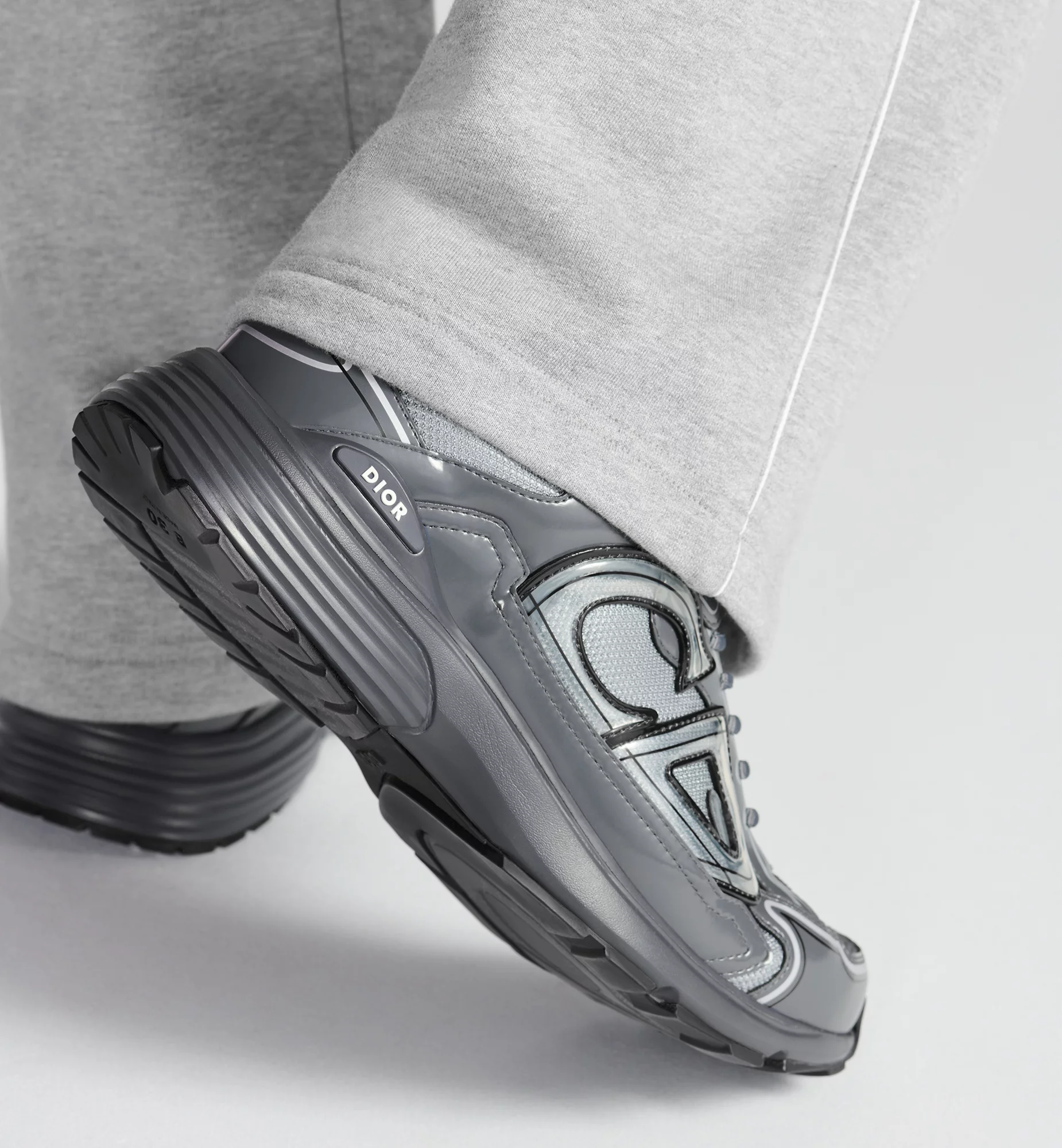 DIOR B30 GREY TECHNICAL FABRIC