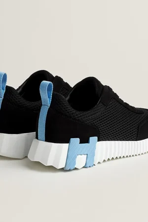 HERMÈS BOUNCING SNEAKER BLACK / LIGHT BLUE