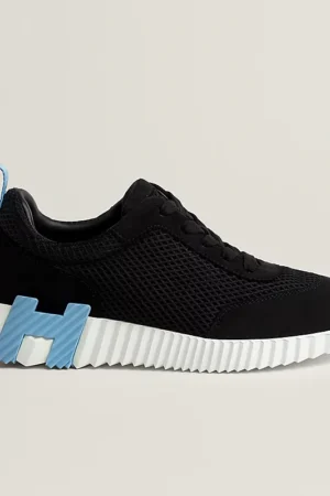 HERMÈS BOUNCING SNEAKER BLACK / LIGHT BLUE
