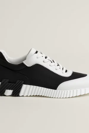 HERMÈS BOUNCING SNEAKER BLACK, WHITE & ORANGE