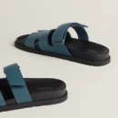 HERMES CHYPRE SANDAL BLUE TURQUIN
