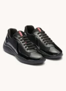 PRADA AMERICA'S CUP BLACK WITH PATENT LEATHER