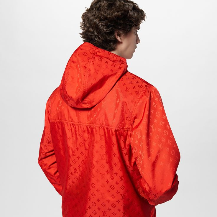 LV MONOGRAM REVERSIBLE WINDBREAKER RED