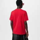 LV COTTON PIQUE T-SHIRT WITH LV PATCH RED