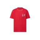 LV COTTON PIQUE T-SHIRT WITH LV PATCH RED