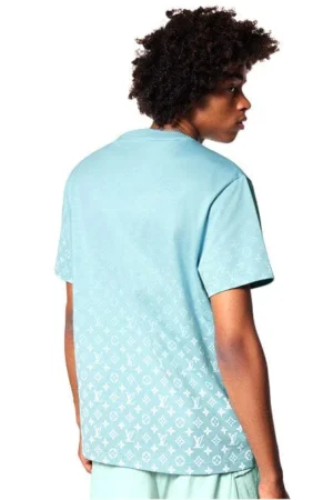 LV GRADIENT COTTON T-SHIRT LIGHT BLUE