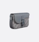 DIOR MINI SADDLE-SHOULDER BAG GRAY